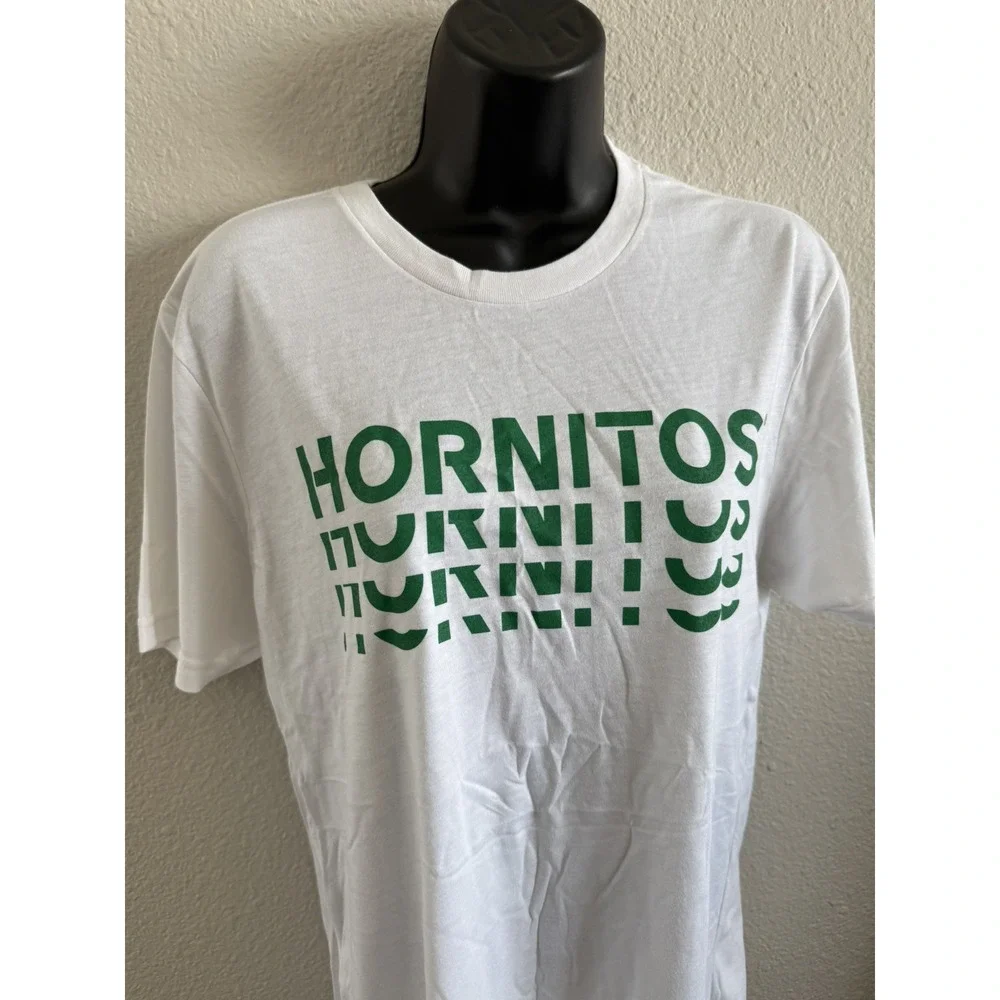 Hornitos Tequila Green and White Cotton T Shirt NWOT Small
